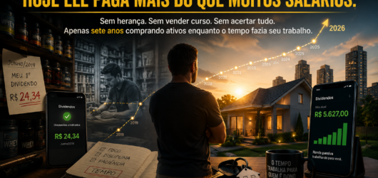 Meu primeiro dividendo foi de R$24,34. Hoje ele paga mais do que muitos salários.