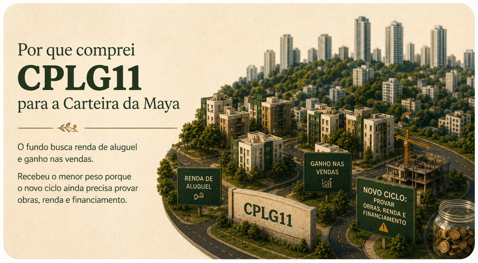 Por que comprei CPLG11 para a Carteira da Maya