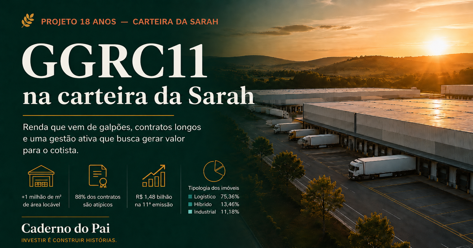 GGRC11 na carteira da Sarah: por que escolhi este fundo para carregar uma parte da renda